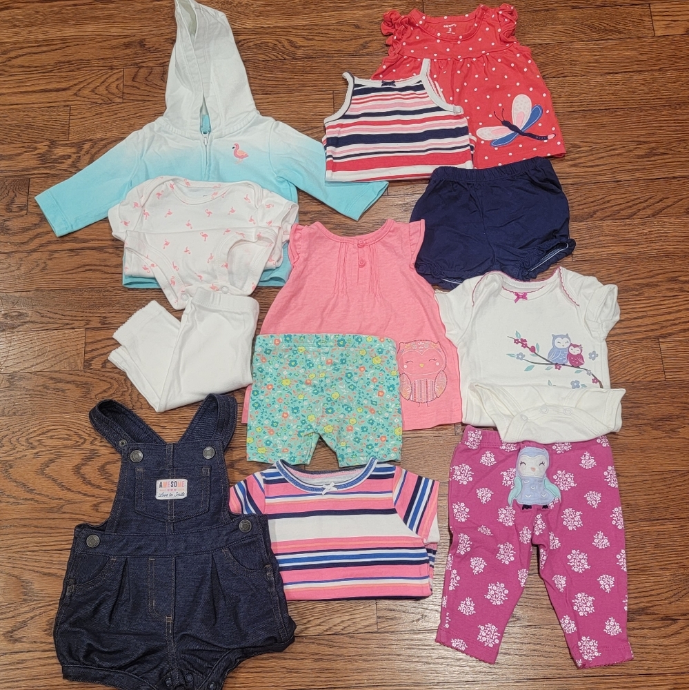 3 Months Girl Bundle 12 Pieces